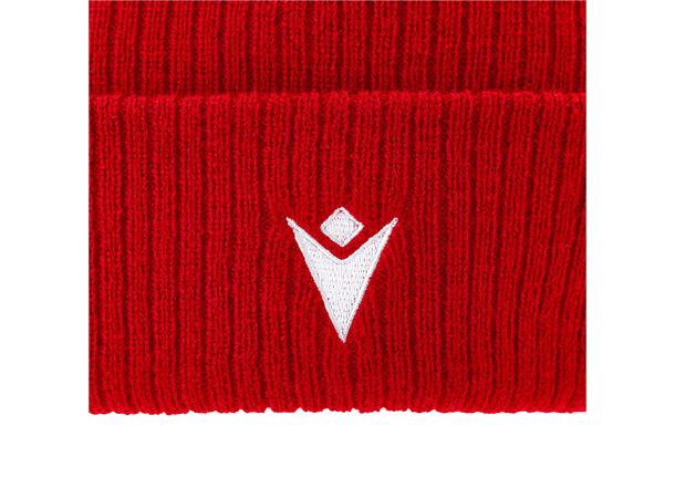 Zima Beanie RED SR Ribbestrikket lue med oppkant 
